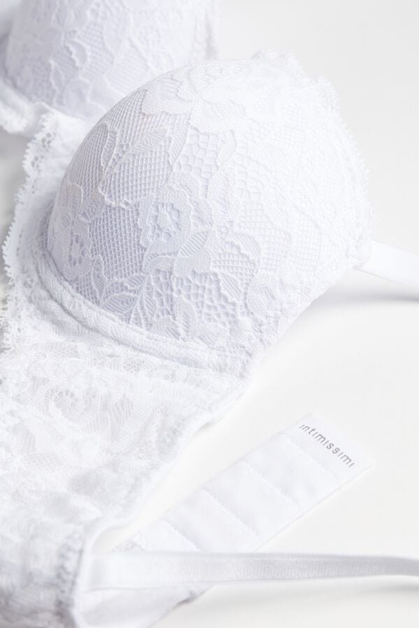 Intimssimi Sofia Lace Balconette Bra Blancas | PECIF30798