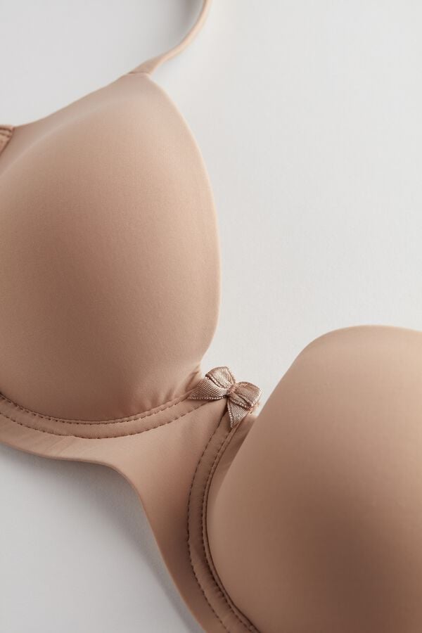 Intimssimi Sofia Microfiber Acolchado Balconette Bra Natural | PEDFL14254