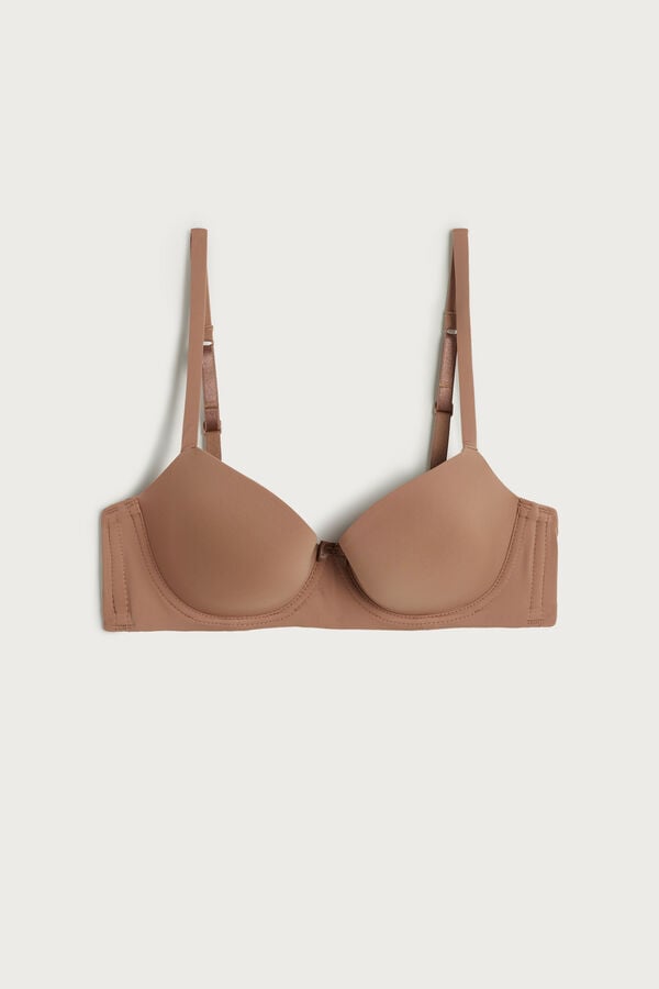 Intimssimi Sofia Microfiber Acolchado Balconette Bra Natural | PEZPD23246