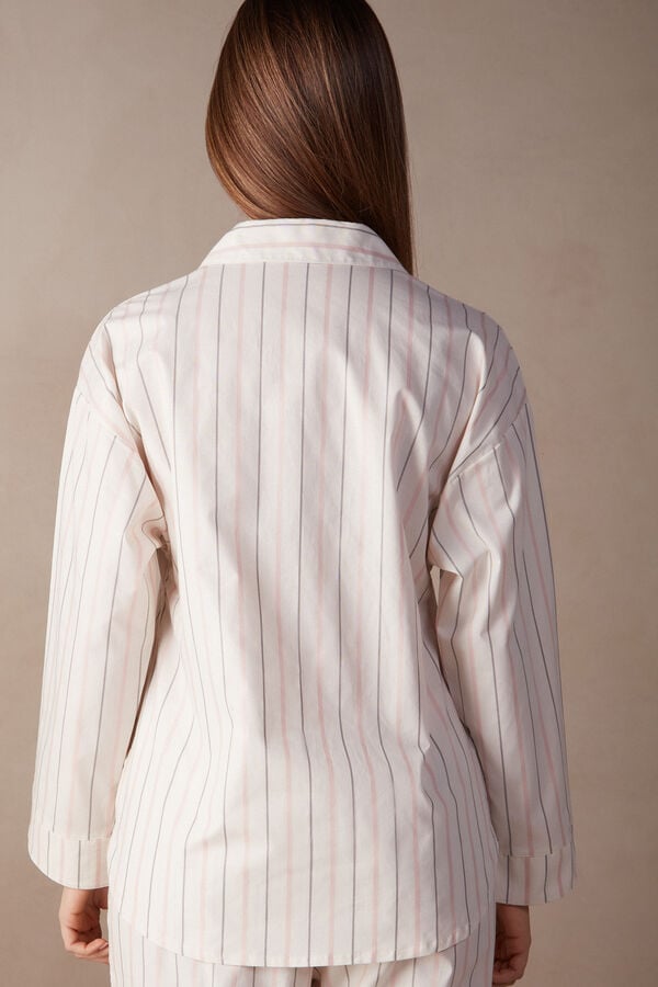 Intimssimi Soft Spring Long Sleeve Button-Up Shirt Blancas | MPEFT78567