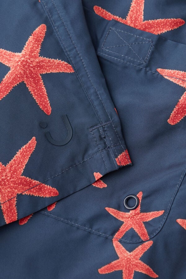 Intimssimi Starfish Print Swim Trunks Azules | PENZX80639