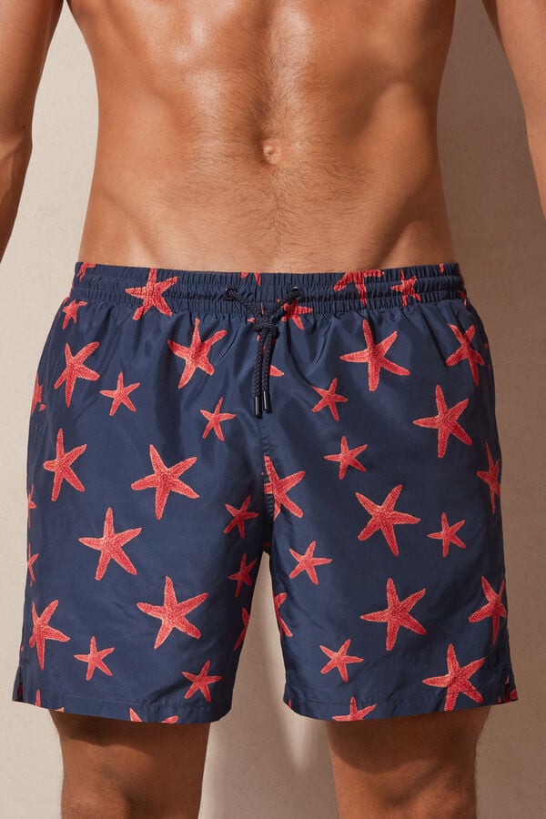 Intimssimi Starfish Print Swim Trunks Azules | PENZX80639