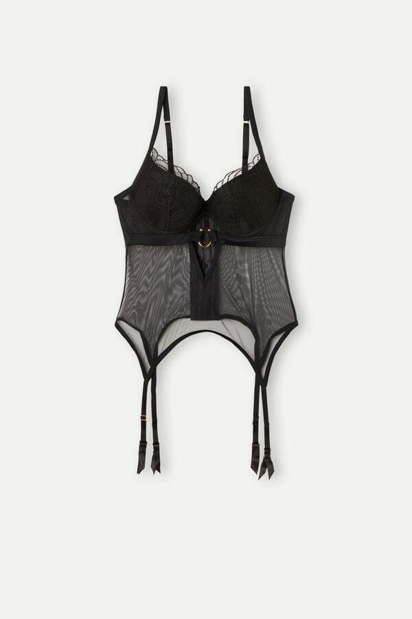 Intimssimi Steal the Show Guipure Demi-Cup Bra Negras | PEICD49758