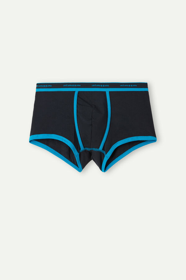 Intimssimi Stretch Supima® Cotton Boxer Shorts with Logo Detail Negras | APEWC86951