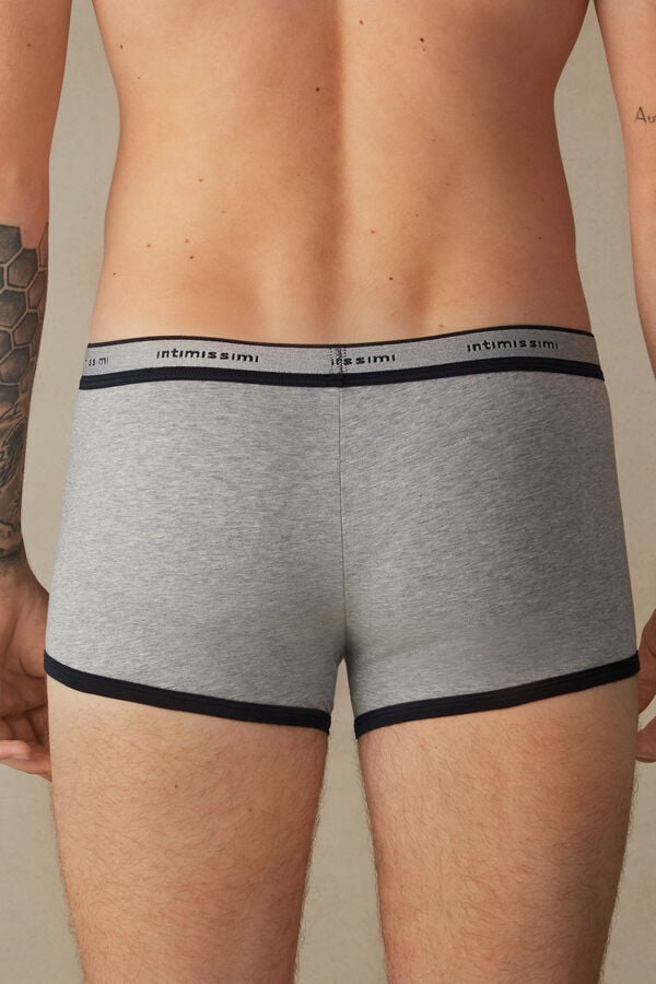 Intimssimi Stretch Supima® Cotton Boxer Shorts with Logo Detail Azules | BPESO17730