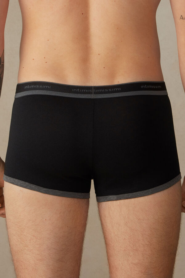 Intimssimi Stretch Supima® Cotton Boxer Shorts with Logo Detail Negras | BPESO99516