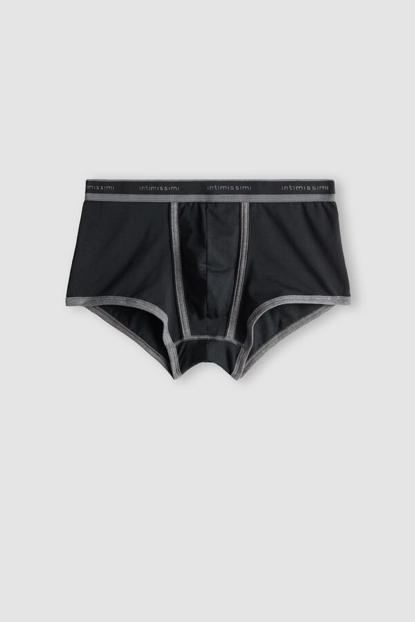 Intimssimi Stretch Supima® Cotton Boxer Shorts with Logo Detail Negras | BPESO99516