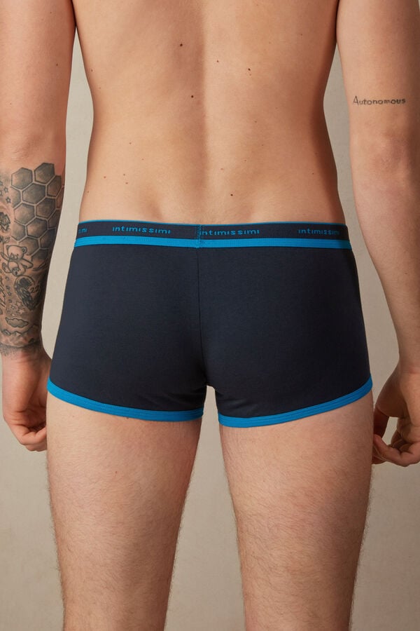 Intimssimi Stretch Supima® Cotton Boxer Shorts with Logo Detail Negras | QPEUV43155