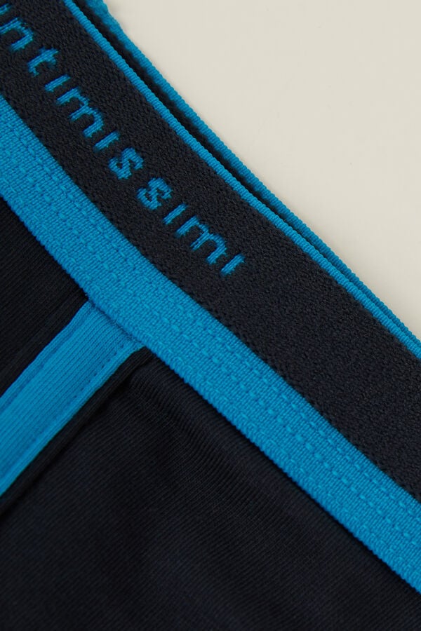 Intimssimi Stretch Supima® Cotton Boxer Shorts with Logo Detail Negras | QPEUV43155