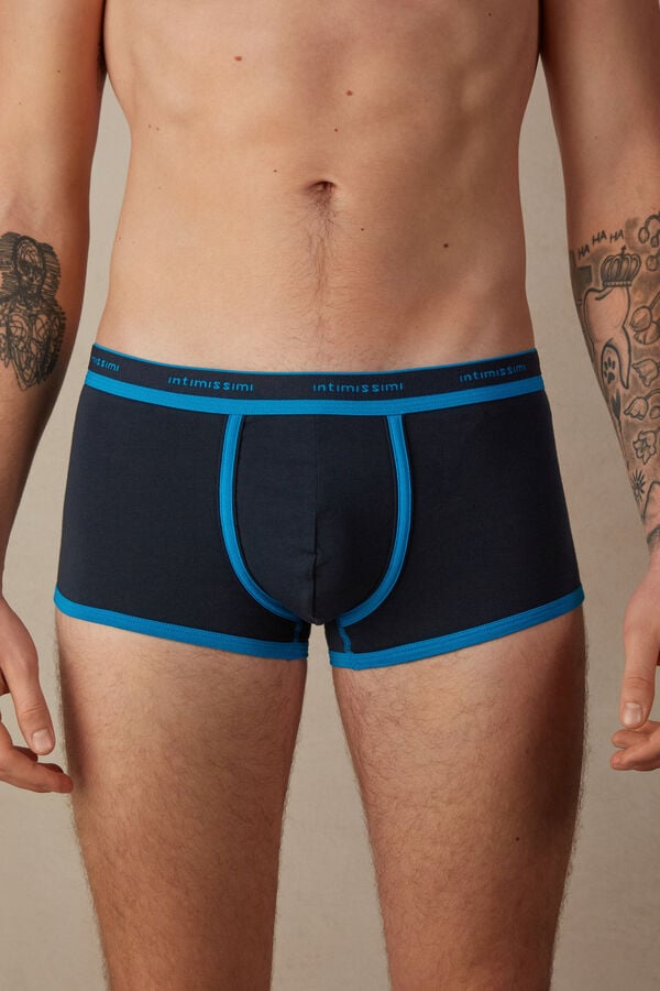 Intimssimi Stretch Supima® Cotton Boxer Shorts with Logo Detail Negras | QPEUV43155