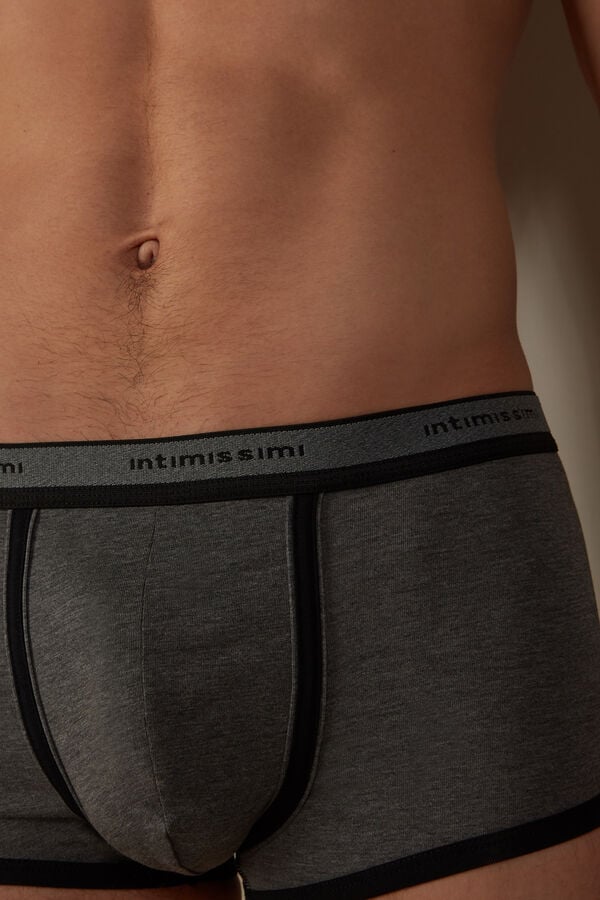 Intimssimi Stretch Supima® Cotton Boxer Shorts with Logo Detail Negras | UPETG26513