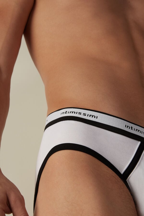 Intimssimi Stretch Supima® Cotton Brief with Logo Detail Multicolor | GPEUC61852