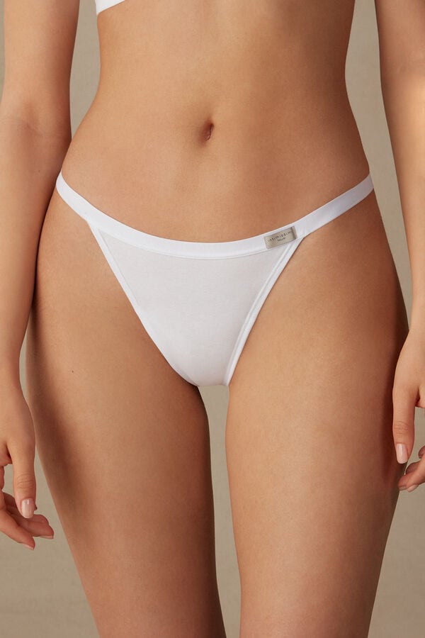 Intimssimi String Thong in Cotton Blancas | EPEHC38088