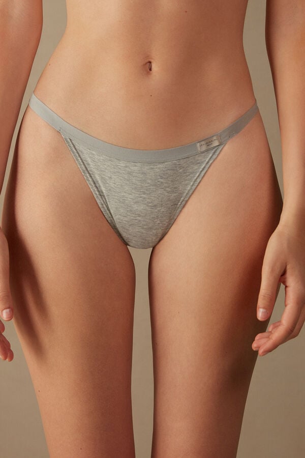 Intimssimi String Thong in Cotton Gris | YPEVQ69346