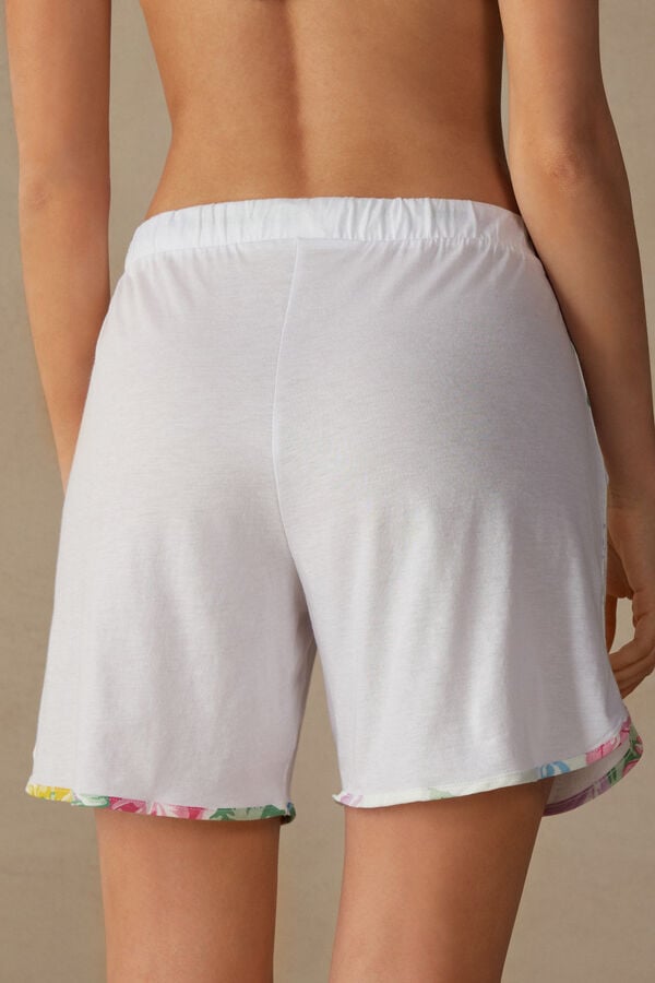 Intimssimi Summer Garden Shorts in Supima® Ultrafresh Cotton Blancas | PEDYB38853