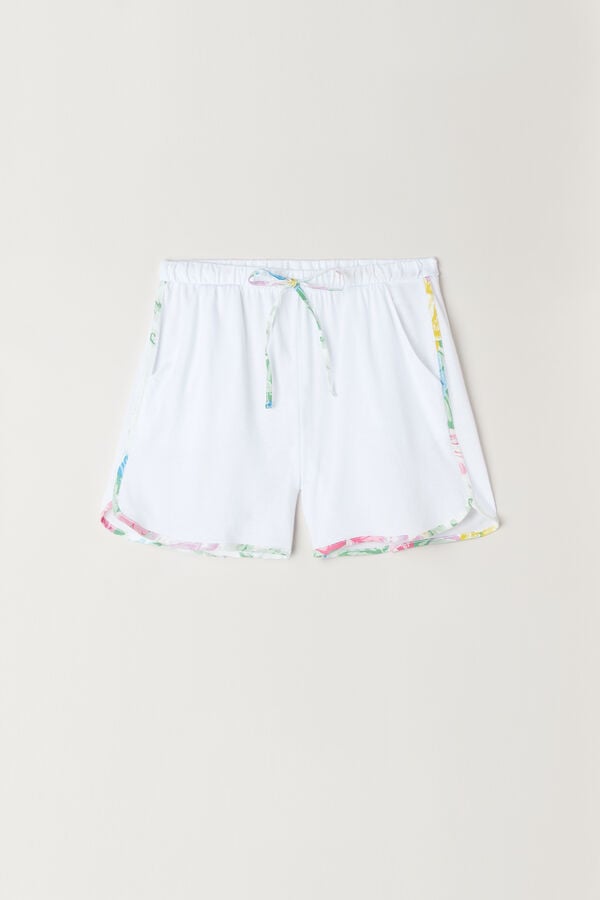 Intimssimi Summer Garden Shorts in Supima® Ultrafresh Cotton Blancas | PEDYB38853