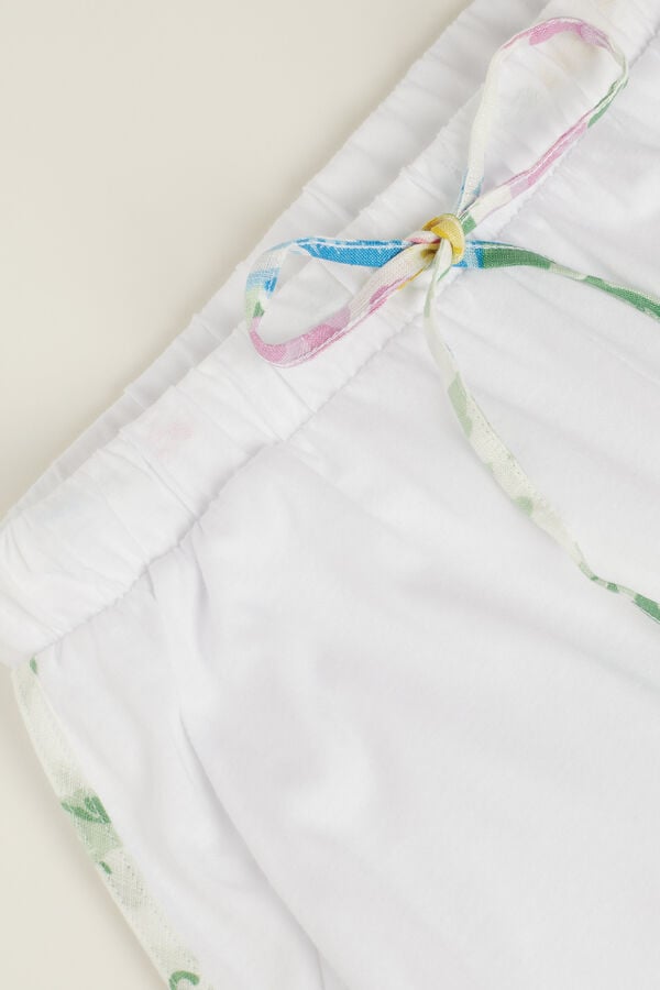 Intimssimi Summer Garden Shorts in Supima® Ultrafresh Cotton Blancas | PEDYB38853