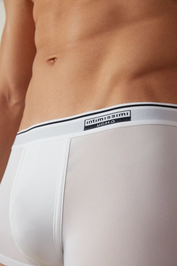 Intimssimi Super Fresh Micro-mesh Boxers Blancas | BPESO70451