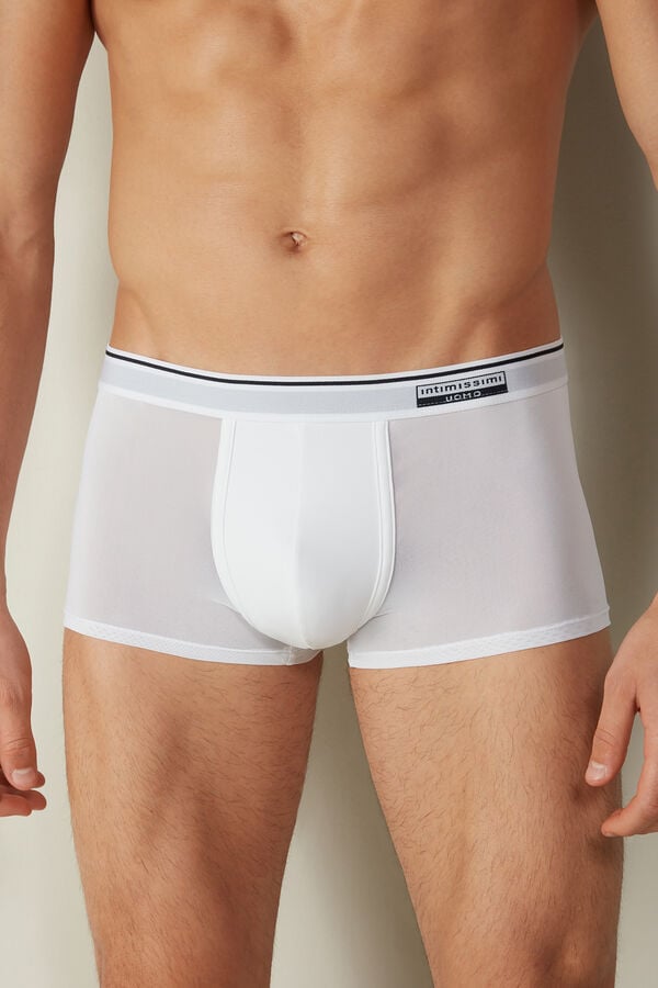 Intimssimi Super Fresh Micro-mesh Boxers Blancas | BPESO70451