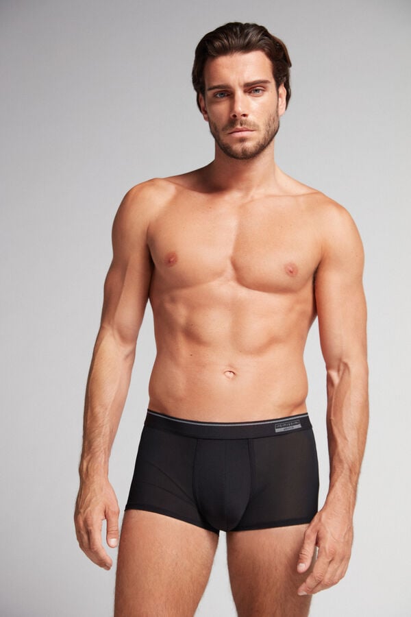 Intimssimi Super Fresh Micro-mesh Boxers Negras | PEDYB69150