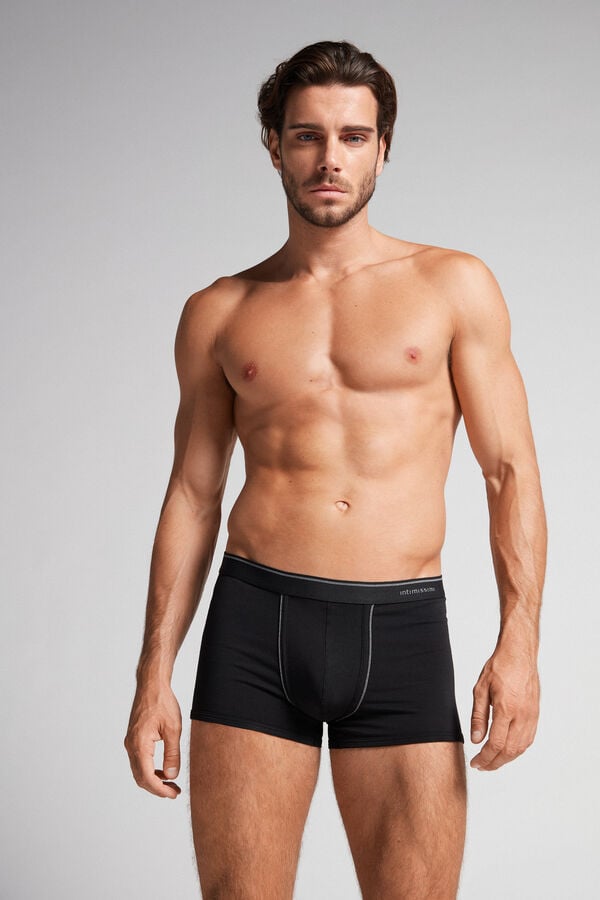 Intimssimi Supima® Cotton Boxers Negras | MPEFT43492