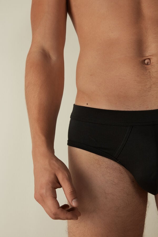 Intimssimi Supima® Cotton Briefs Negras | PEXMI93934