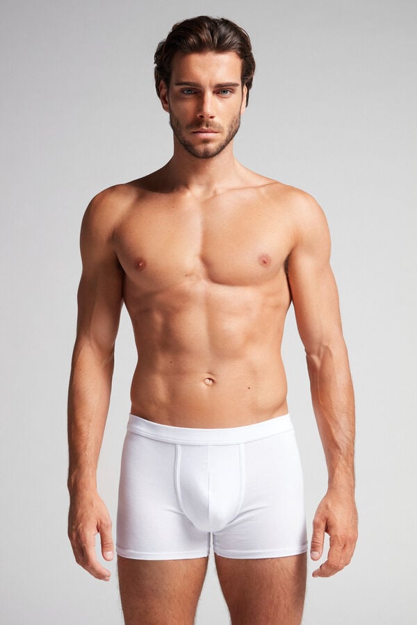 Intimssimi Supima® Cotton Loose Fit Boxers Blancas | EPEHC50852