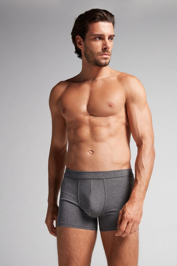 Intimssimi Supima® Cotton Loose Fit Boxers Gris Oscuro | FPEHY90355