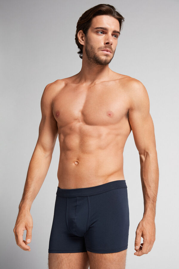 Intimssimi Supima® Cotton Loose Fit Boxers Azules | PEEGJ71735