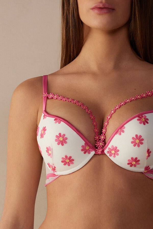 Intimssimi Sweet Like Daisies Simona Super Push-up Bra Blancas | PENEJ77604