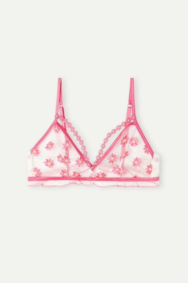 Intimssimi Sweet Like Daisies Triangle Bra Blancas | PEICD24290