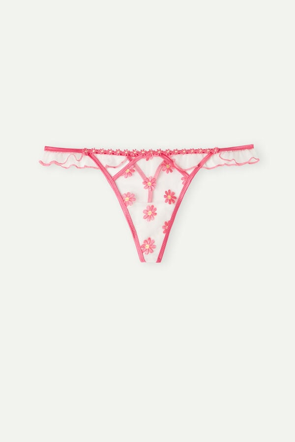 Intimssimi Sweet Like Daisies ‘80s Estilo Thong Blancas | PEIIZ84243