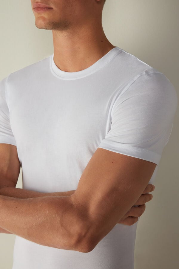 Intimssimi T-shirt in Stretch Supima® Cotton Blancas | DPEKV40031