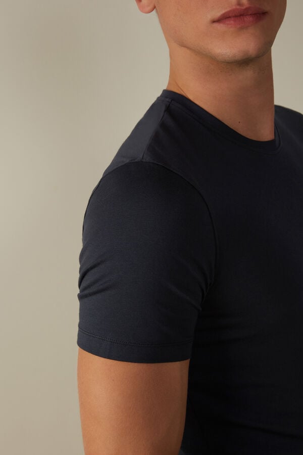 Intimssimi T-shirt in Stretch Supima® Cotton Azules | PEQCS30414