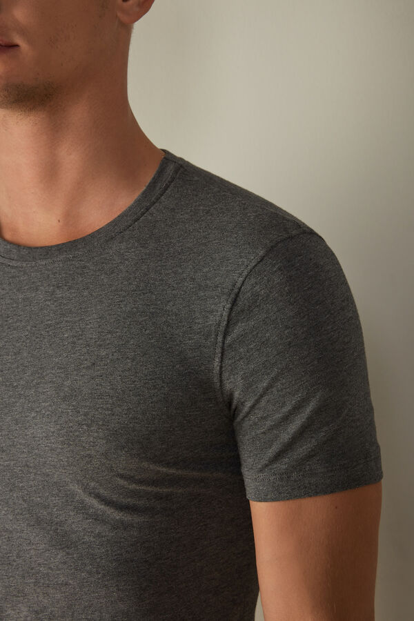 Intimssimi T-shirt in Stretch Supima® Cotton Gris Oscuro | PEXBR87488