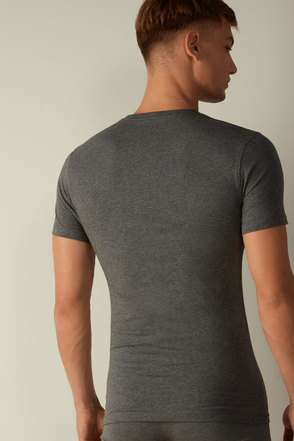 Intimssimi T-shirt in Stretch Supima® Cotton Gris Oscuro | PEXBR87488