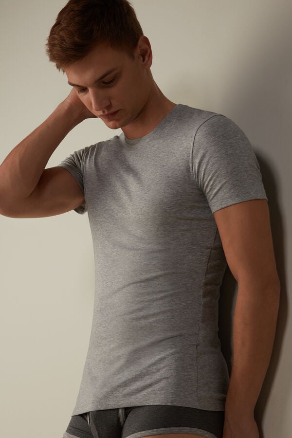 Intimssimi T-shirt in Stretch Supima® Cotton Gris | UPETG75829