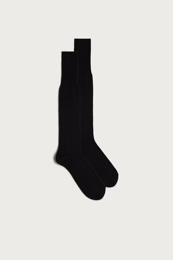 Intimssimi Tall Cashmere-Silk-Cotton Blend Socks Negras | PECIF53633