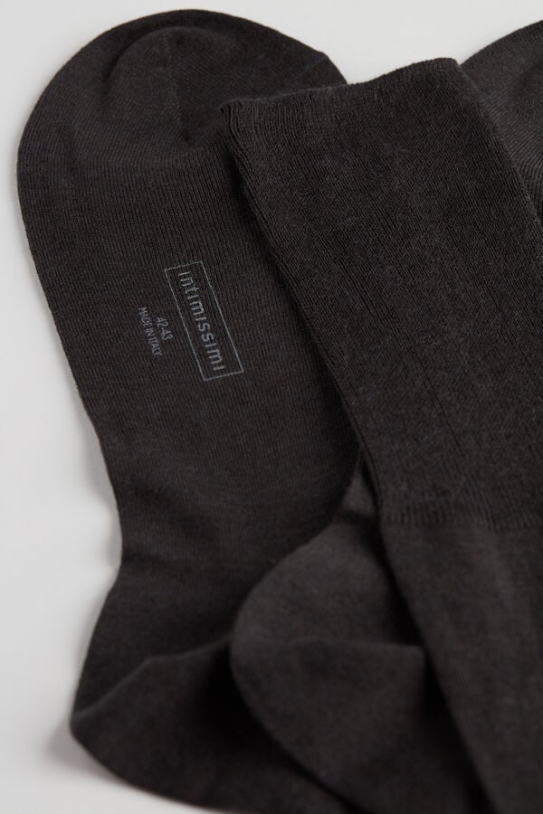 Intimssimi Tall Cashmere-Silk-Cotton Blend Socks Gris | PECIF96899