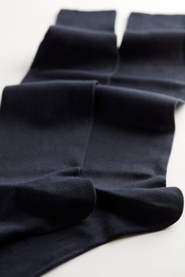 Intimssimi Tall Cashmere-Silk-Cotton Blend Socks Azules | PEZPD48598