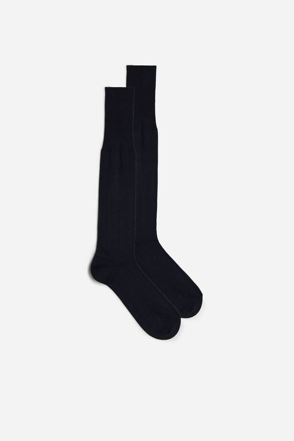 Intimssimi Tall Cashmere-Silk-Cotton Blend Socks Azules | PEZPD48598