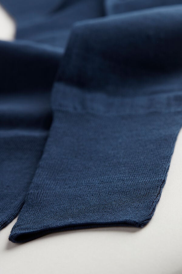 Intimssimi Tall Sateen Egyptian Cotton Socks Azules | FPEUI25320