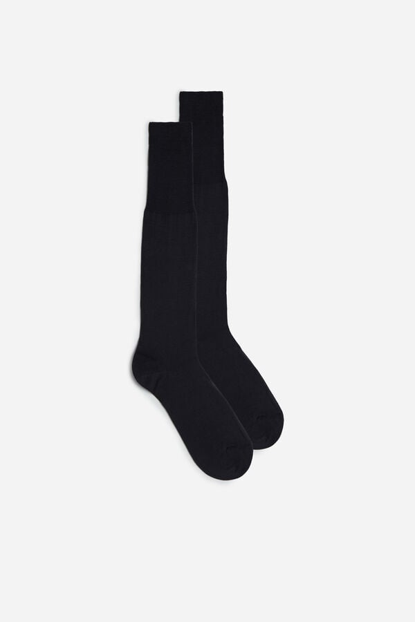 Intimssimi Tall Sateen Egyptian Cotton Socks Gris | LPETR62314