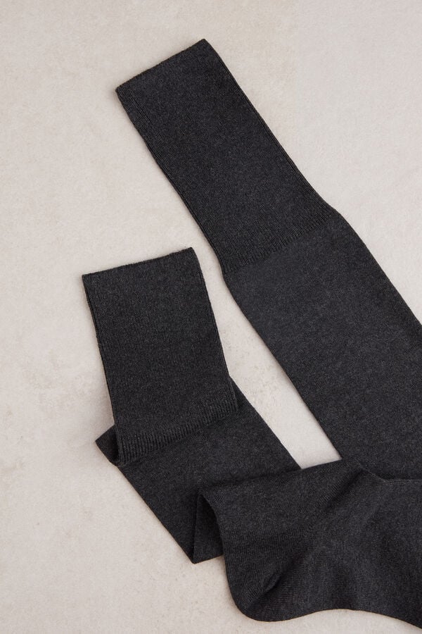 Intimssimi Tall Warm Cotton Socks Gris | BPESD51153