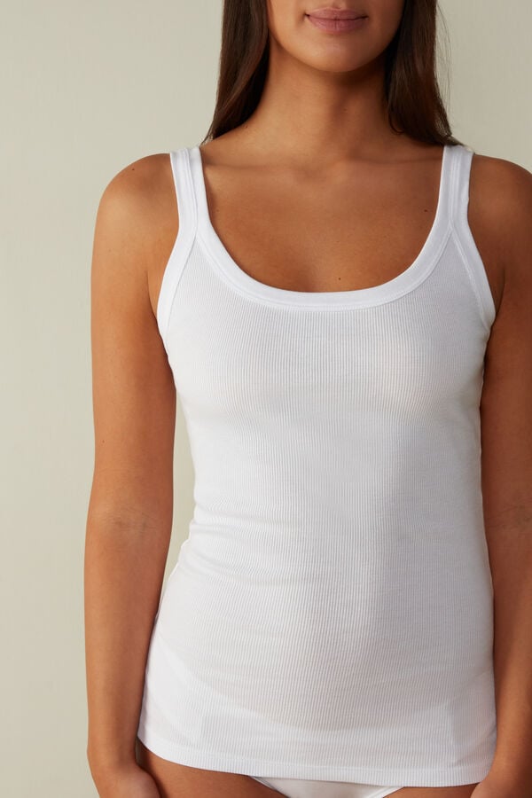 Intimssimi Tank Top in Supima® Cotton Blancas | GPEUC68574