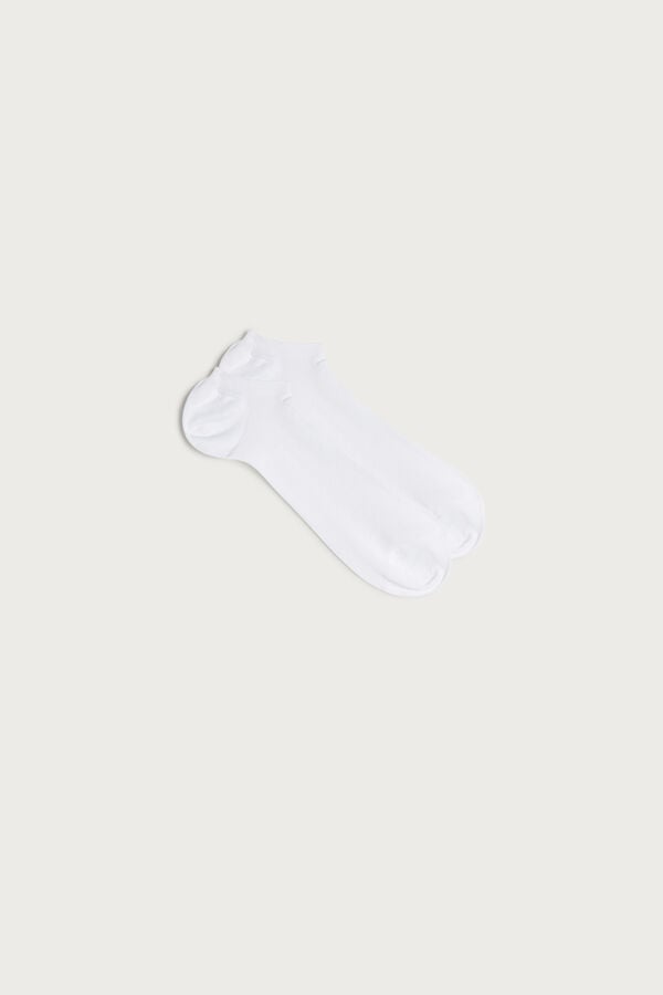 Intimssimi Tartan Cotton Acanalado Trainer Socks Blancas | PEXMI64610