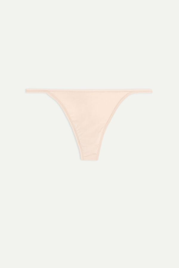 Intimssimi Thong with Ultralight Microfiber Straps Natural | EPEHC95634