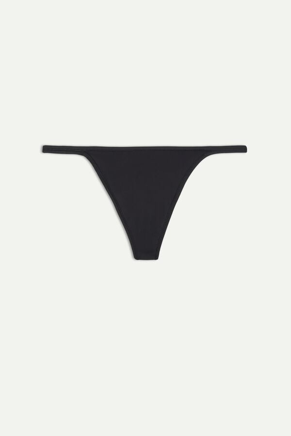 Intimssimi Thong with Ultralight Microfiber Straps Negras | LPESX77780