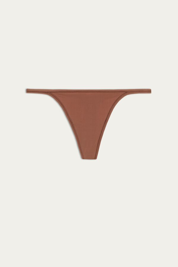 Intimssimi Thong with Ultralight Microfiber Straps Natural | PEJZR76496