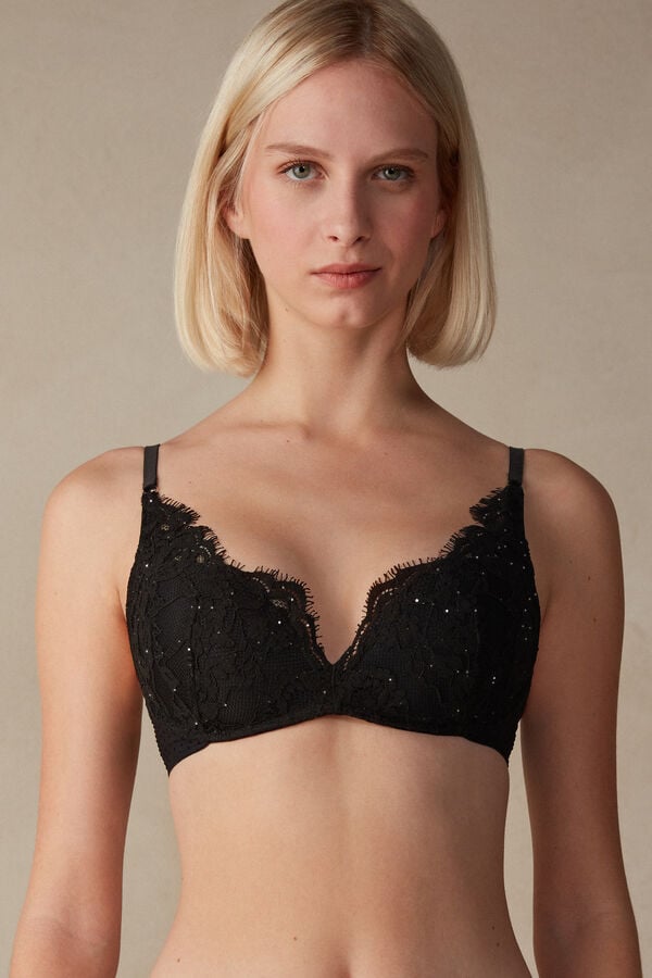 Intimssimi Time to Shine Gioia Super Push-up Bra Negras | PEIIZ67172